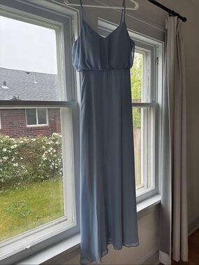 Birdy Grey Light Blue Spaghetti Strap Maxi Dress